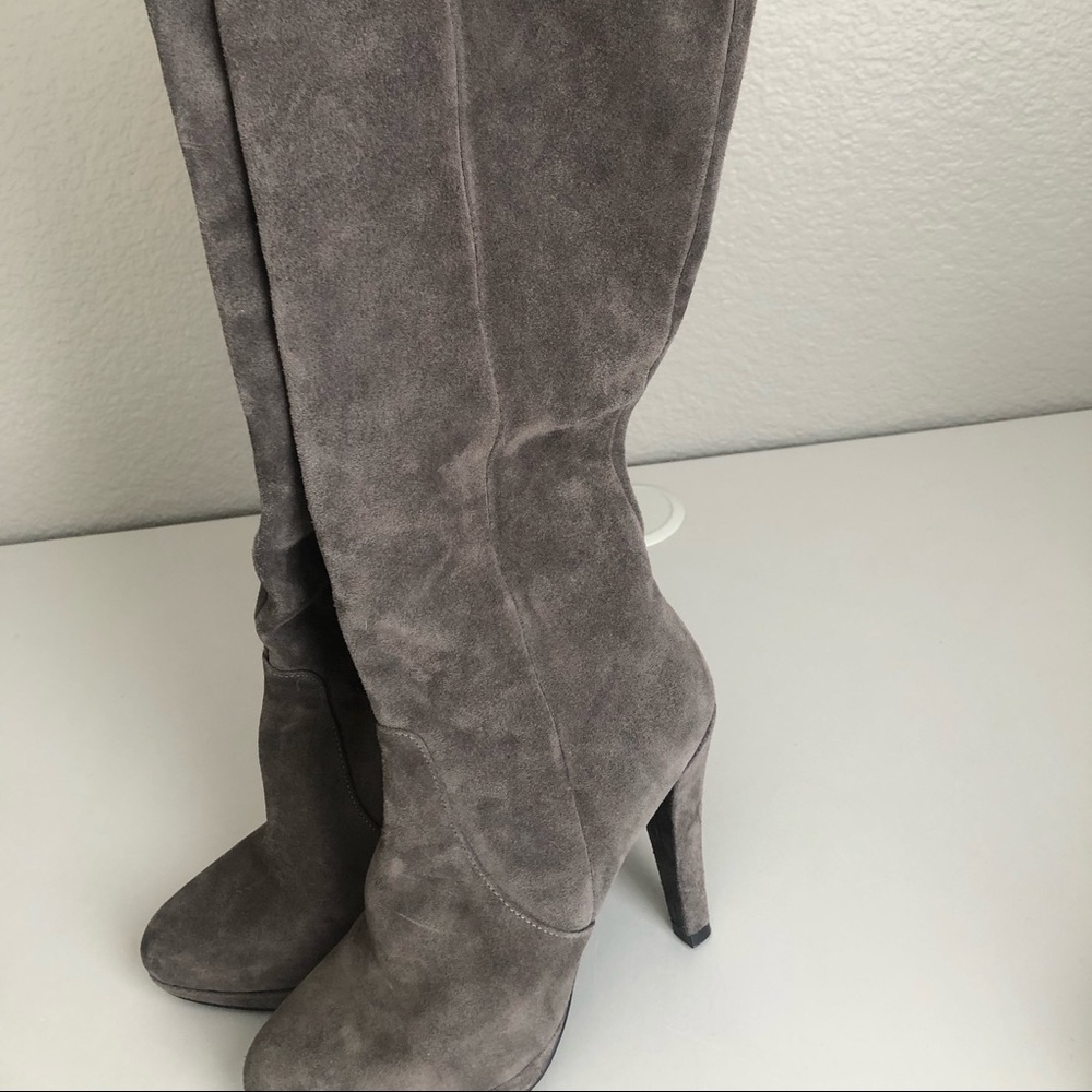 Michael Kors Suede Gray Tall Boots
